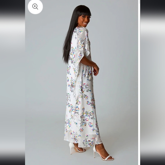 BUDDY LOVE,  Atlas Sequin Caftan Maxi Dress, White Sangria, Size Medium - NWT - Picture 4 of 14